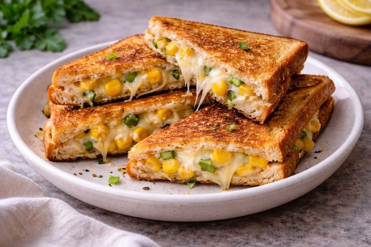 Corn Cheese Panini